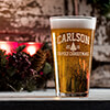 Christmas Varsity Clear Pint Glass - Engraved (single) ALT1 Thumbnail