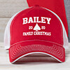 Christmas Varsity Red/White Embroidered Trucker Hat ALT1 Thumbnail