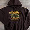 Moose Hunting Camp Dark Chocolate Adult Hooded Sweatshirt ALT1 Thumbnail