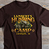 Moose Hunting Camp Dark Chocolate Adult T-Shirt ALT1 Thumbnail