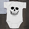 Skeleton White Baby Bodysuit ALT1 Thumbnail