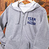 Team USA Sports Grey Embroidered Zippered Hooded Sweatshirt ALT1 Thumbnail