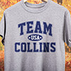 Team USA Sports Grey Adult T-Shirt ALT1 Thumbnail