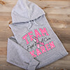 Team Pink Sports Grey Adult Hooded Sweatshirt ALT1 Thumbnail