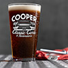 Classic Cars Clear Pint Glass - Color Printed (single) ALT1 Thumbnail