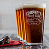 Speed Shop Clear Pint Glass - Engraved (set of 4) ALT1 Thumbnail