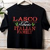 Italian Family Black Adult T-Shirt ALT1 Thumbnail