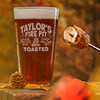 Fire Pit Clear Pint Glass - Engraved (single) ALT1 Thumbnail