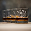 Fire Pit Clear Rocks Glass - Engraved (set of 4) ALT1 Thumbnail