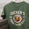Farm Fresh Bull Military Green Adult T-Shirt ALT1 Thumbnail
