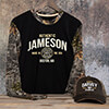 Authentic Brand Black/SFG Camo Adult 2-Tone Camo Long Sleeve T-Shirt ALT1 Thumbnail