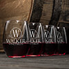 Classic Vineyards Clear Stemless Wine Glass - Engraved (set of 4) ALT1 Thumbnail