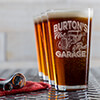 Hot Rod Garage Clear Pint Glass - Engraved (set of 4) ALT1 Thumbnail