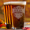 Turkey Bowl Clear Pint Glass - Engraved (set of 4) ALT1 Thumbnail