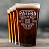 Greek Parts Clear Pint Glass - Engraved (set of 4) ALT1 Thumbnail