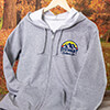 Outdoor Company Sports Grey Embroidered Zippered Hooded Sweatshirt ALT1 Thumbnail
