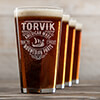 Norwegian Parts Clear Pint Glass - Engraved (set of 4) ALT1 Thumbnail