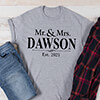 Mr and Mrs Sports Grey Adult T-Shirt ALT1 Thumbnail