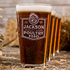 Poultry Feed Clear Pint Glass - Engraved (set of 4) ALT1 Thumbnail