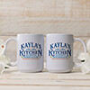 Vintage Kitchen White Ceramic Coffee Mug (set of 2) ALT1 Thumbnail