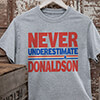 Never Underestimate Sports Grey Adult T-Shirt ALT1 Thumbnail