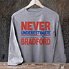 Never Underestimate Sports Grey Adult Long Sleeve ALT1 Thumbnail
