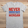 Never Underestimate Sports Grey Adult Premium T-Shirt ALT1 Thumbnail