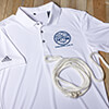 Vintage Lake White Embroidered Adidas Polo Shirt ALT1 Thumbnail