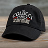 Italian Hand Gestures Black Embroidered Hat ALT1 Thumbnail