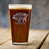 Pig Roast Clear Pint Glass - Engraved (single) ALT1 Thumbnail
