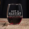 Sorry About Your Luck Clear Stemless Wine Glass - Engraved (single) ALT1 Thumbnail