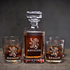 Scottish Monogram Clear 1 Decanter 4 Rocks Glass Gift Set ALT1 Thumbnail