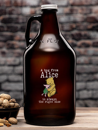 A Hug Amber Color Printed Growler