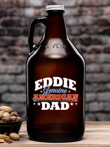 American Dad Amber Color Printed Growler