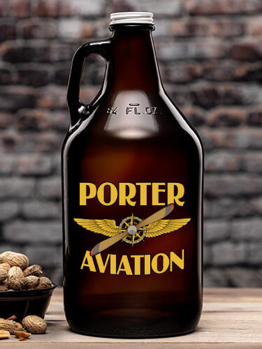 Aviation Amber Color Printed Growler