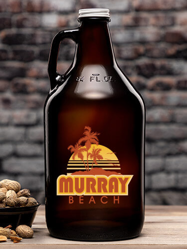 Beach Amber Color Printed Growler