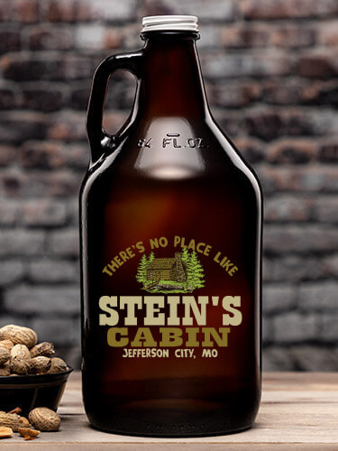 Cabin Amber Color Printed Growler