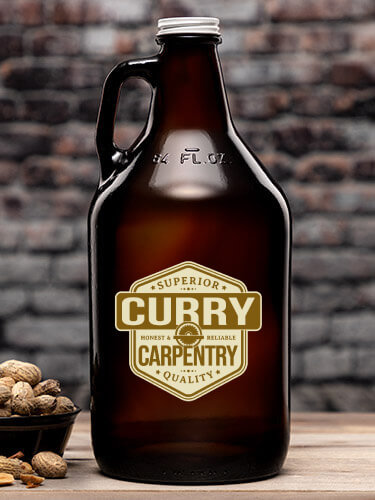 Carpentry Amber Color Printed Growler