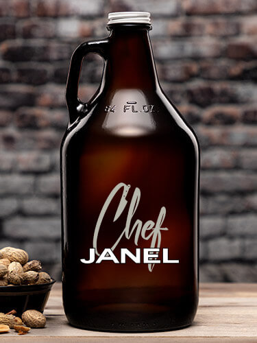 Chef Amber Color Printed Growler