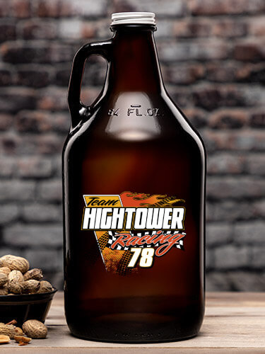 Classic Racing Team Amber Color Printed Growler