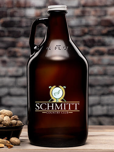 Country Club Amber Color Printed Growler
