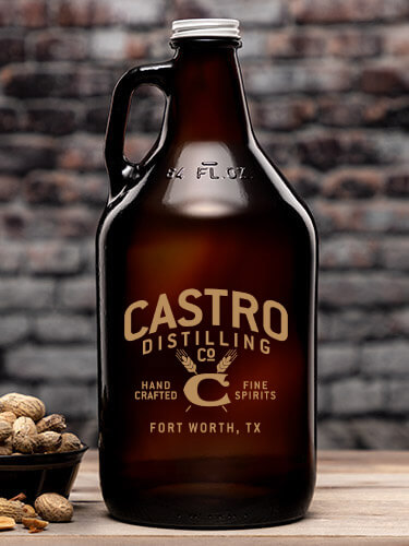 Distilling Company Amber Color Printed Growler