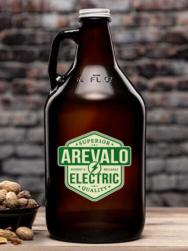 Electric Amber Color Printed Growler