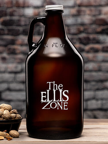 Family Zone Amber Color Printed Growler