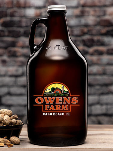 Farm Amber Color Printed Growler