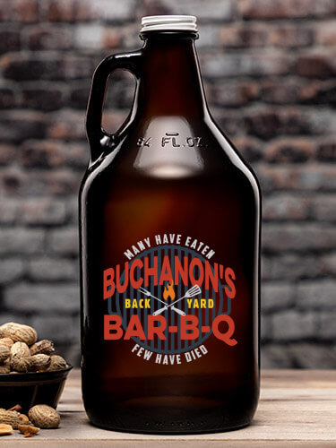Few Have Died BBQ Amber Color Printed Growler