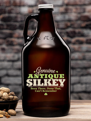 Genuine Irish Antique Amber Color Printed Growler