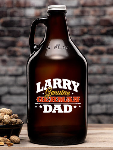 German Dad Amber Color Printed Growler