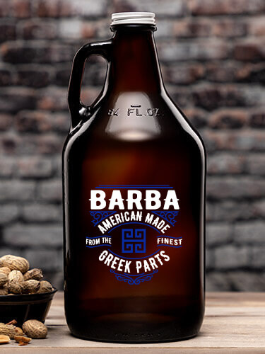 Greek Parts Amber Color Printed Growler