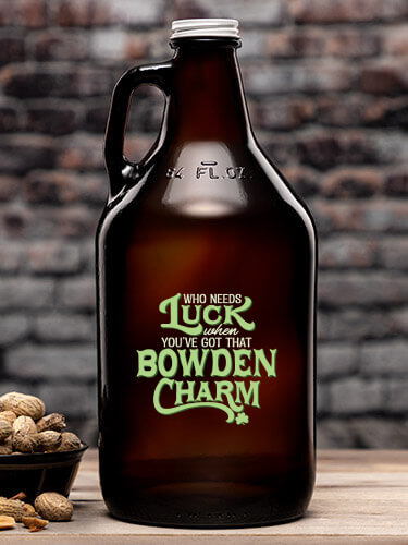 Irish Charm Amber Color Printed Growler